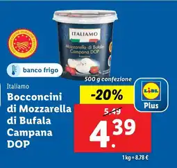 Lidl Italiamo Bocconcini di Mozzarella di Bufala Campana DOP offerta