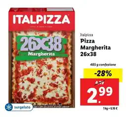 Lidl Italpizza Pizza Margherita 26x38 offerta