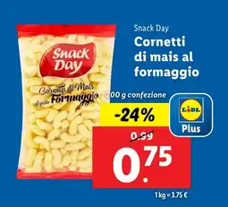 Lidl Snack Day Cornetti di mais al formaggio offerta