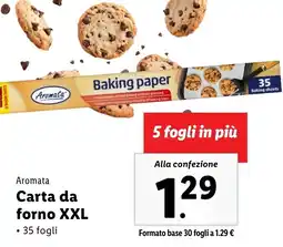 Lidl Aromata Carta da forno XXL offerta