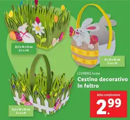 Lidl LIVARNO home Cestino decorativo in feltro offerta