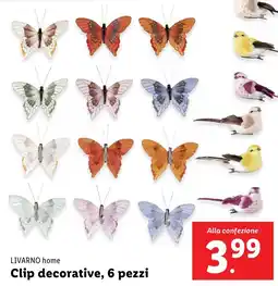 Lidl LIVARNO home Clip decorative, 6 pezzi offerta