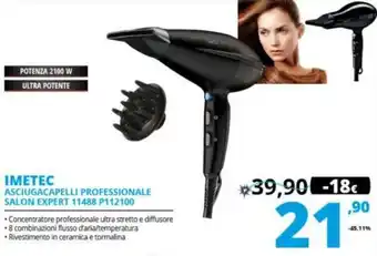 Comet Imetec Asciugacapelli Professionale Salon Expert 11488 P112100 offerta