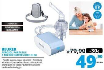 Beurer Aerosol Portatile A Microcompressore IH 60