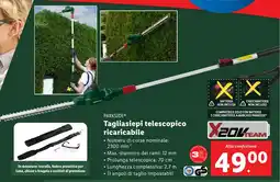 Lidl PARKSIDE Tagliasiepi telescopico ricaricabile offerta