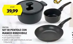 ALDI Crofton set di pentole con manico rimovibile offerta