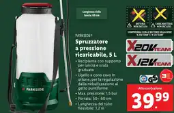 Lidl PARKSIDE Spruzzatore a pressione ricaricabile offerta