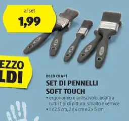 ALDI DECO CRAFT Set di pennelli soft touch offerta