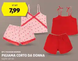 ALDI UP 2 FASHION WOMEN Pigiama corto da donna offerta