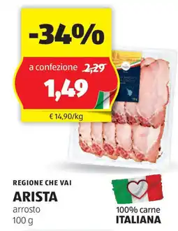 ALDI REGIONE CHE VAI Arista arrosto offerta