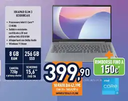 Unieuro IDEAPAD SLIM 3 82XB00C6IX offerta