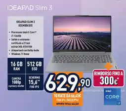 Unieuro IDEAPAD SLIM 3 83EM004UIX offerta