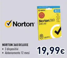 Unieuro Norton 360 deluxe offerta