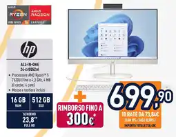 Unieuro hp ALL-IN-ONE 24-cr0052nl offerta