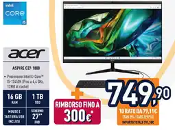 Unieuro acer ASPIRE C27-1800 offerta