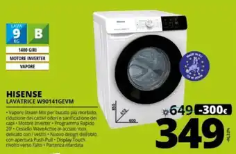 Comet Hisense Lavatrice W90141GEVM offerta
