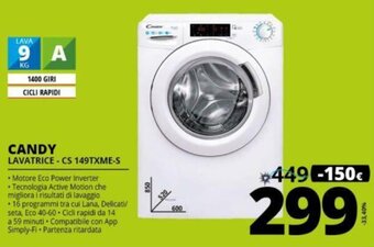 Comet Candy Lavatrice - CS 149TXME-S offerta