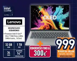 Unieuro Lenovo IDEAPAD SLIM 5 (83DA003NIX) offerta