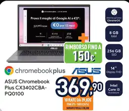 Unieuro ASUS Chromebook Plus CX3402CBA-PQ0100 offerta