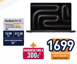 Unieuro MacBook Pro 14" offerta