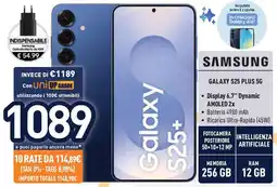 Unieuro Samsung GALAXY S25 PLUS 5G offerta