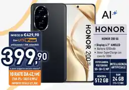 Unieuro Honor 200 5G offerta