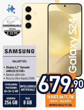 Unieuro SAMSUNG GALAXY S24 offerta