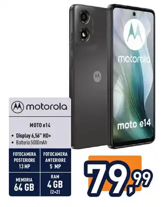 Unieuro motorola MOTO e14 offerta