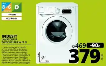Comet Indesit Lavasciuga EWDE 861483 W IT N offerta