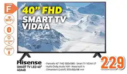 Ipercoop Hisense smart tv led 40" 40a49 offerta