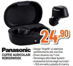 Ipercoop Panasonic cuffie auricolari RZB120WDEK offerta