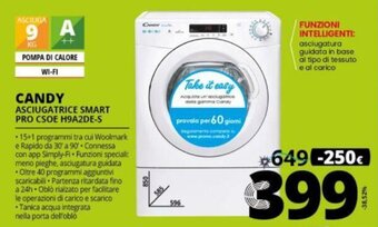 Comet Candy Asciugatrice Smart Pro CSOE H9A2DE-S offerta