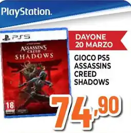 Ipercoop Gioco ps5 assassins creed shadows offerta