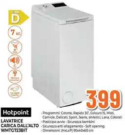 Ipercoop Hotpoint Lavatrice Carica Dall'alto WMTG723BIT offerta