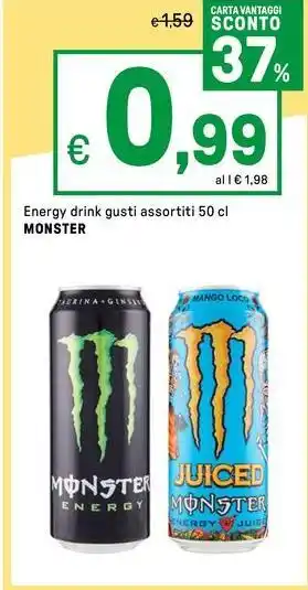 Iper La Grande Energy drink gusti assortiti MONSTER offerta