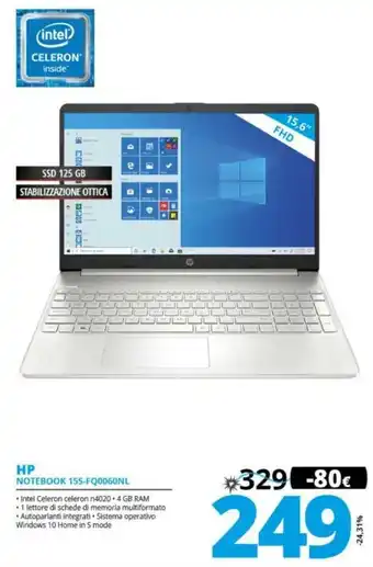 Comet hp Notebook 15S-FQ0060NL offerta