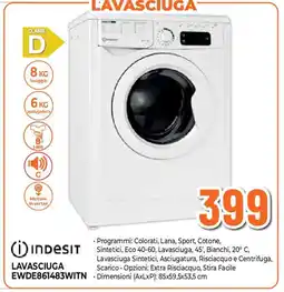 Ipercoop indesit Lavasciuga EWDE861483WITN offerta