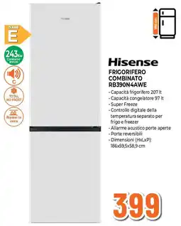 Ipercoop Hisense frigorifero combinato RB390N4AWE offerta