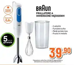 Ipercoop Braun frullatore a immersione mq3005wh offerta