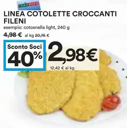 Coop Linea cotolette croccanti FILENI offerta