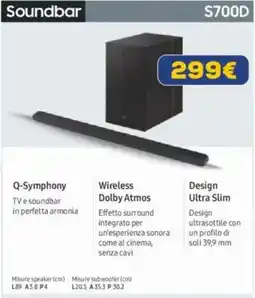 Euronics Soundbar S700D offerta