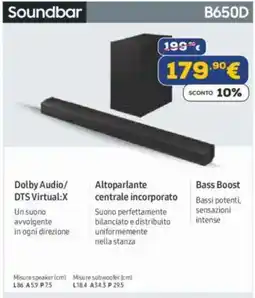 Euronics Soundbar B650D offerta