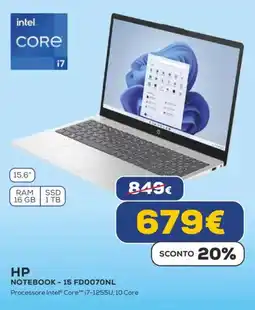 Euronics HP NOTEBOOK - 15 FD0070NL offerta