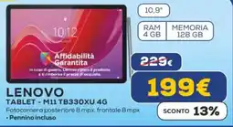 Euronics LENOVO TABLET - M11 TB330XU 4G offerta