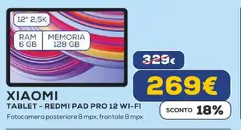 Euronics XIAOMI TABLET - REDMI PAD PRO 12 WI-FI offerta