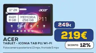 Euronics ACER TABLET - ICONIA TAB P11 WI-FI offerta