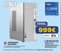 Euronics LENOVO DESKTOP IDEACENTRE 5 90X2001HIX offerta