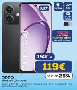 Euronics OPPO SMARTPHONE - A40 offerta