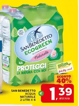 Extra Supermercati San benedetto acqua naturale offerta