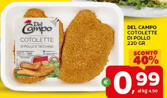 Extra Supermercati Del campo cotolette di pollo offerta